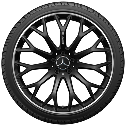 21 inch AMG SL R232 velgenset zwart mat | A2324012700/2800 7X71