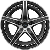 Jeu de jantes AMG 21 pouces EQE SUV X294 5 doubles branches noir mat original Mercedes-AMG