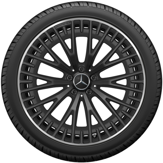 Juego de llantas AMG 21 pulgadas EQS 53 AMG V297 multirradio negro mate | A2974012900 7X71-V297