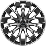 Juego de llantas AMG 21 pulgadas EQE SUV X294 radios en Y negro mate plata Original Mercedes-AMG