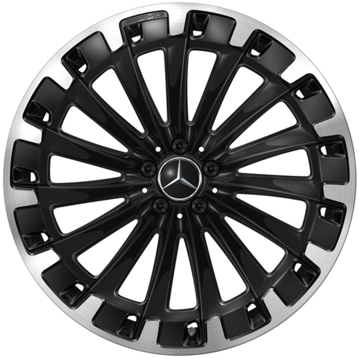 Set di cerchi AMG 22 pollici EQE SUV X294 multirazze nero | A2944011300 7X23-X294