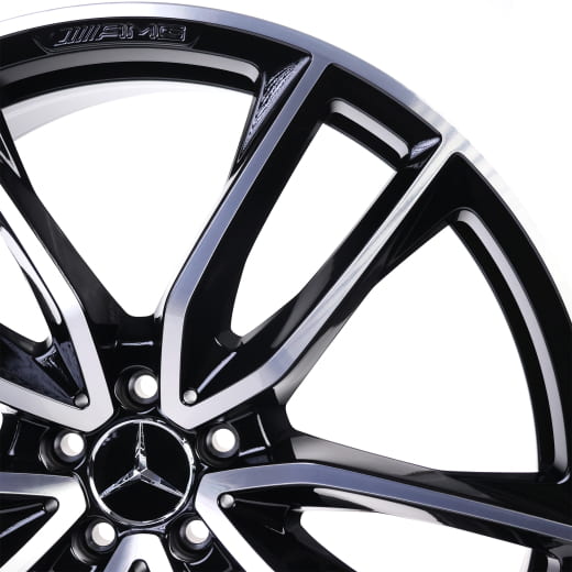 AMG 23 inch GLS X167 rims black 5-double-spoke genuine | A1674017700/7800-7X23