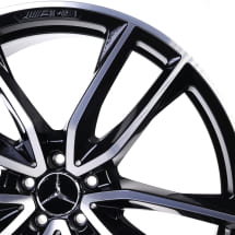 AMG 23 inch GLS X167 rims black 5-double-spoke genuine | A1674017700/7800-7X23