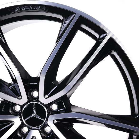 AMG 23 inch GLS X167 rims black 5-double-spoke genuine | A1674017700/7800-7X23