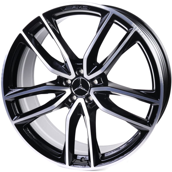AMG 23 inch rim set GLS SUV X167 5-double-spoke black genuine Mercedes-Benz