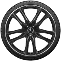 AMG 23 inch velgen GLS X167 zwart 5-dubbele spaken | A1674017700/-7800 7X72