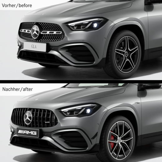 Spoiler anteriore AMG 45 Aero facelift GLA H247 originale Mercedes-Benz | H247-Aero-Front-FL