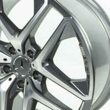 53 AMG 21 inch GLE C167 rims grey 5-double-spoke genuine | A1674014200/4300-7X21-C