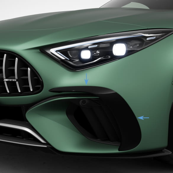 AMG aerodynamische flaps voorzijde SL R232 zwart Origineel Mercedes-Benz