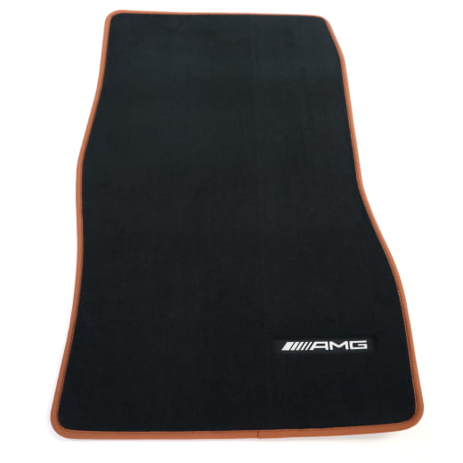 Alfombrillas AMG de velours para CLA Coupé C174 negro marrón de 3 piezas Original Mercedes-Benz | A1746808300 8H36-C174