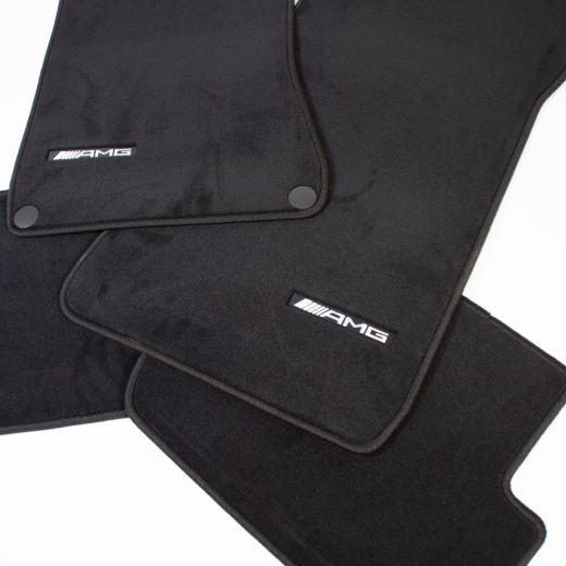 Alfombrillas velour AMG para CLK Coupé C209 negro, 4 piezas, original Mercedes-Benz | A2096801948 9F80