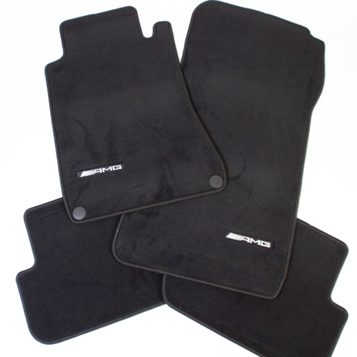 Alfombrillas velour AMG para CLK Coupé C209 negro, 4 piezas, original Mercedes-Benz | A2096801948 9F80