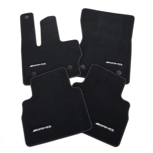 Alfombrillas AMG de velour para G-Klasse W465 negro bronce, 4 piezas, Original Mercedes-Benz | A4656806301 8H36