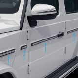 Listels de protection AMG, baguettes en aluminium brossé pour Classe G W463A, pièce d'origine Mercedes-Benz