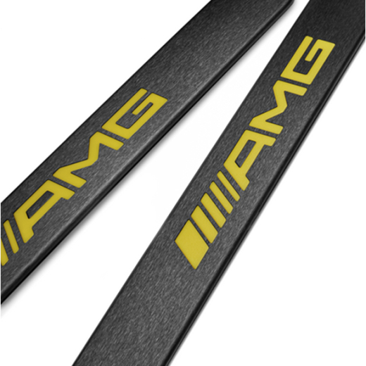 Coque interchangeable seuils de porte AMG noir jaune LED A1776804607 | A1776804607