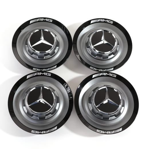 Cache moyeu AMG design à fixation centrale gris Himalaya mat Original Mercedes-Benz | A0004005700 7258-B