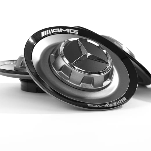 Cache moyeu AMG design à fixation centrale gris Himalaya mat Original Mercedes-Benz | A0004005700 7258-B