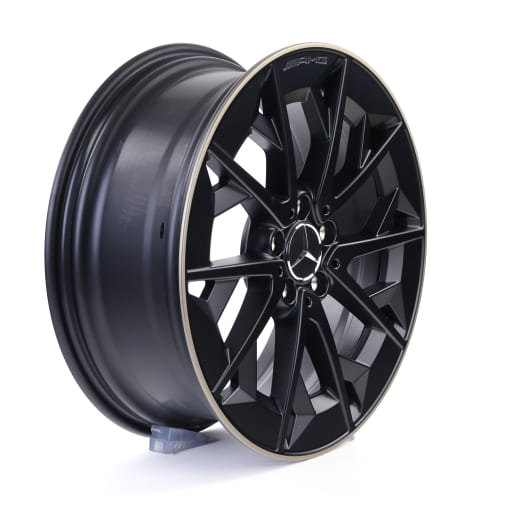 AMG car rims CLA X178 Shooting Brake 19 Zoll black matt gold Original Mercedes-Benz | A1744011400 9Z46-X178