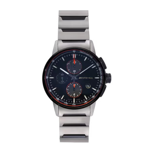 Chronographe automatique AMG en acier inoxydable et titane pour homme | B66959856