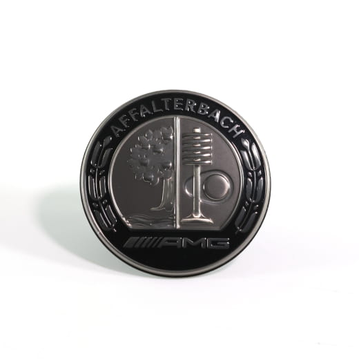 AMG-embleem donkerchroom Affalterbach motorkap origineel Mer | Affalterbach-Emblem-schwarz-2