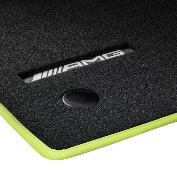 AMG floor mats CLA C178 black edging energygreen 4-piece Genuine Mercedes-Benz