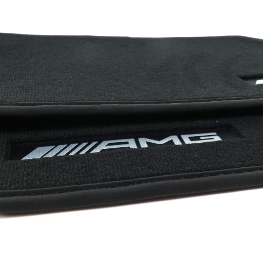 AMG floor mats velour mats SL R232 AMG GT C192 black 2-piece rear | A2326802903 9J74