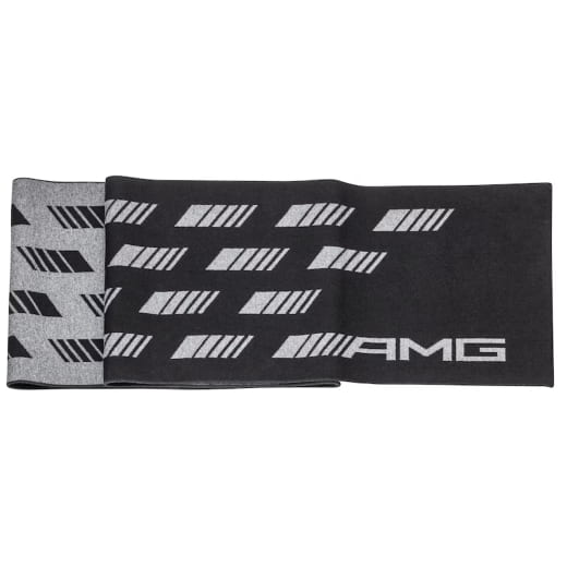 AMG gebreide sjaal zwart grijs unisex | B67960041