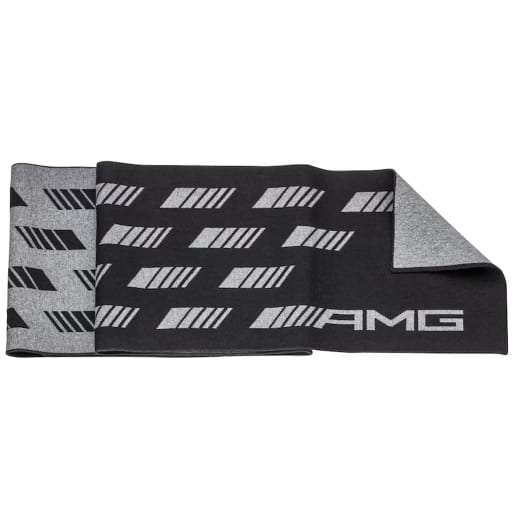 AMG gebreide sjaal zwart grijs unisex | B67960041