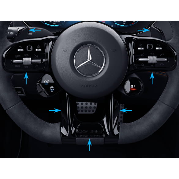 AMG GT C190 Night pakket Black Series stuurwielafdekkingen - | C190-Night-Paket-Lenkrad-BS-K