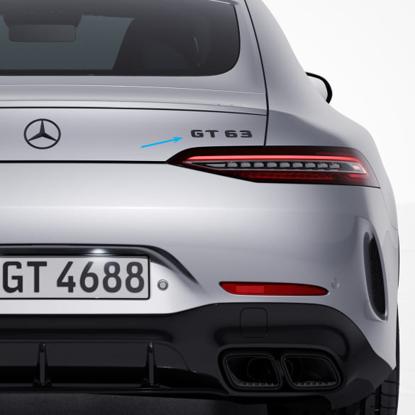 AMG "GT63" embleem zwart chroom AMG GT 4-deurs coupé X290 Origineel Mercedes-AMG