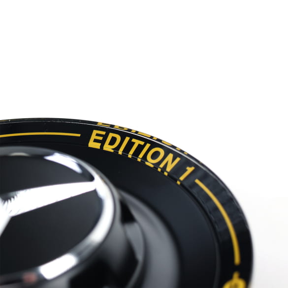 AMG hub cap centre lock design Edition 1 black yellow Original Mercedes-AMG | A0004005700 9Z36-B