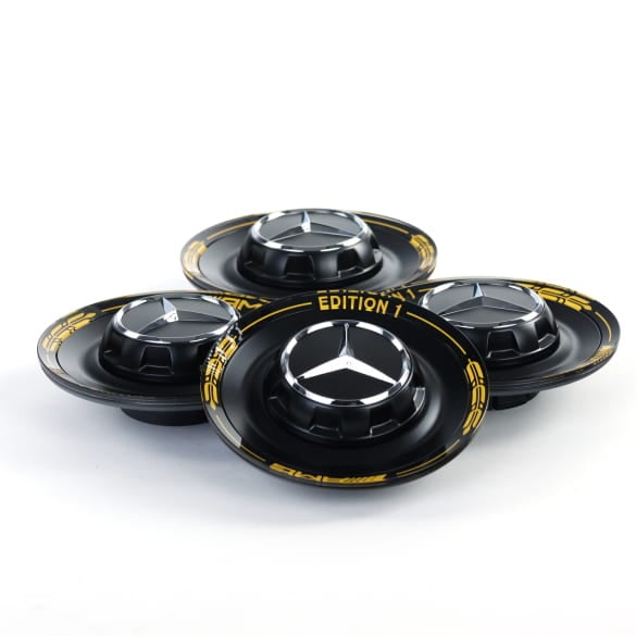 AMG hub cap centre lock design Edition 1 black yellow Original Mercedes-AMG