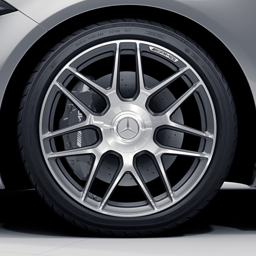Llanta forjada AMG de 19 pulgadas gris, diseño de radios cruzados CLA C118/X118 | A17740124007X21-118