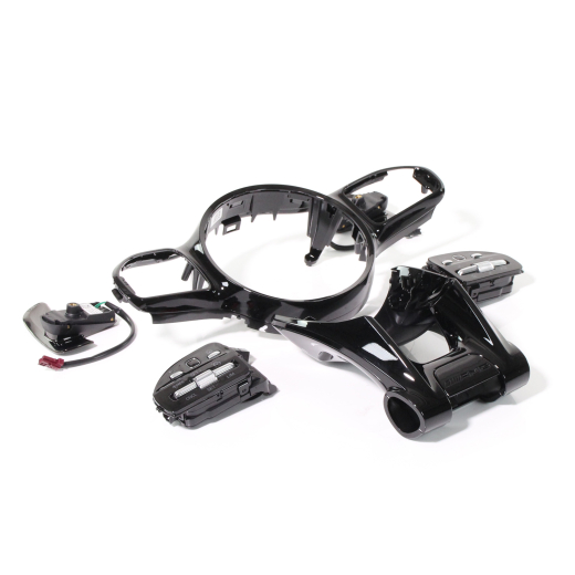 zwarte AMG stuurwielbekleding Performance stuurwiel Nightpak | amg-pf-lenkr-schwarz