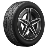 Roues d'été AMG 18 pouces Classe C 206 noir, jeu de roues complètes d'origine Mercedes-Benz