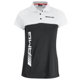 Polo AMG mujer negro/blanco Colección Original Mercedes-AMG