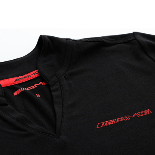 Poloshirt dames zwart rood Original Mercedes-AMG | B6695889-F