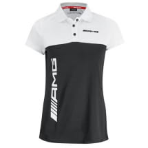 Poloshirt logo dames zwart/wit Original Mercedes-AMG | B669594-PoloD