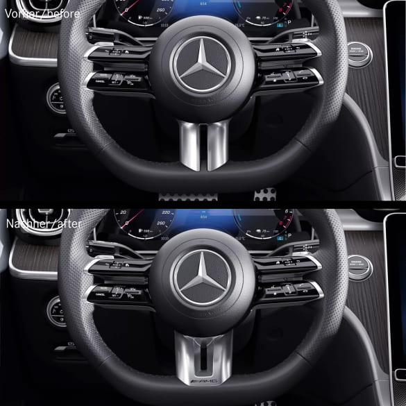 AMG Edition 55 steering wheel trim chrome G-Class W463A Genuine | AMG-Lenkradblende-W206