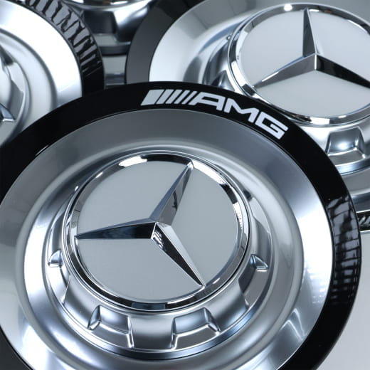 Tapacubos AMG diseño de cierre centralizado gris himalaya Original Mercedes-Benz | A0004005700 7Y79-B
