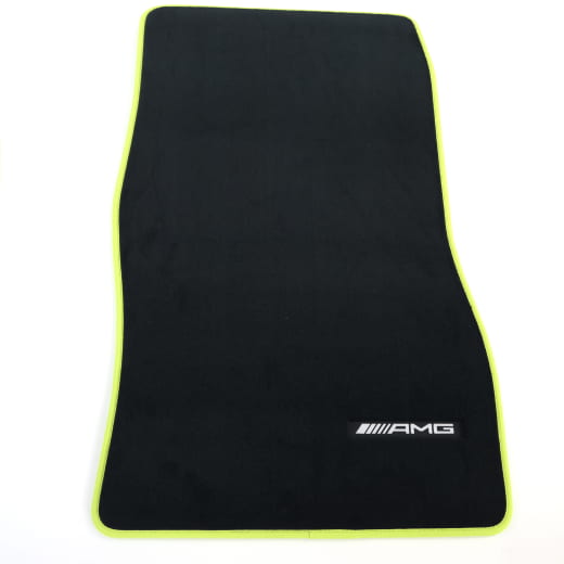 Tapis de sol AMG en velours CLA Coupé C174 noir energygreen 3 pièces Original Mercedes-Benz | A1746808300 6C83-C174
