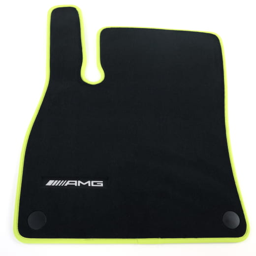 Tapis de sol AMG en velours CLA Coupé C174 noir energygreen 3 pièces Original Mercedes-Benz | A1746808300 6C83-C174