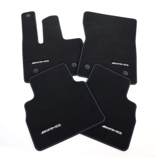 Tapis voiture velours AMG G-Class W465 noir tikkiblau 4 pièces Original Mercedes-Benz | A4656806301 5F06