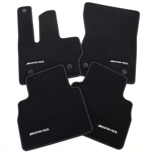 AMG velours floor mats G-Class W465 black catalanbeige 4-piece set genuine Mercedes-Benz  | A4656806301 8AA5