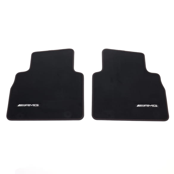 AMG velours floor mats G-Class W465 black accent red 4-piece set genuine Mercedes-Benz  | A4656806301 3B92
