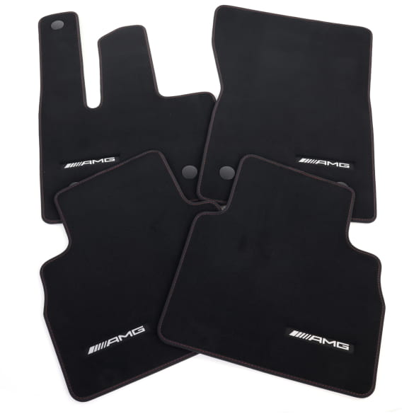 AMG velours floor mats G-Class W465 black accent red 4-piece set genuine Mercedes-Benz 