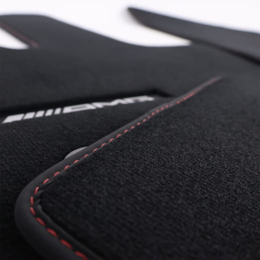 AMG velours floor mats G-Class W465 black accent red 4-piece set genuine Mercedes-Benz  | A4656806301 3B92