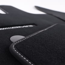 AMG velours floor mats G-Class W465 black designo white 4-piece set genuine Mercedes-Benz  | A4656806301 1B82