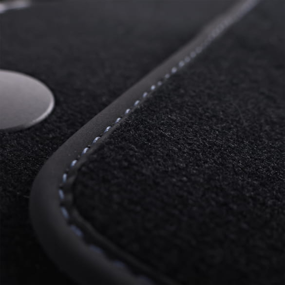 AMG velours floor mats G-Class W465 black pacific blue 4-piece set genuine Mercedes-Benz  | A4656806301 5C68