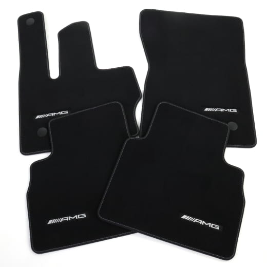 AMG velours floor mats G-Class W465 black sage grey 4-piece set genuine Mercedes-Benz  | A4656806301 7D67